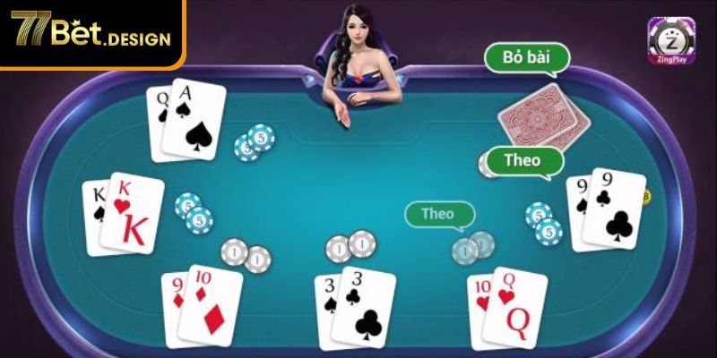 Luật chơi Poker Online qua 4 vòng tại 77bet Casino 