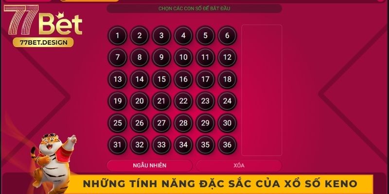 Những tính năng đặc sắc của xổ số Keno