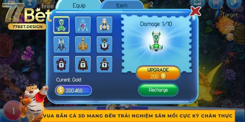 Vua Bắn Cá 3D mang đến trải nghiệm săn mồi cực kỳ chân thực