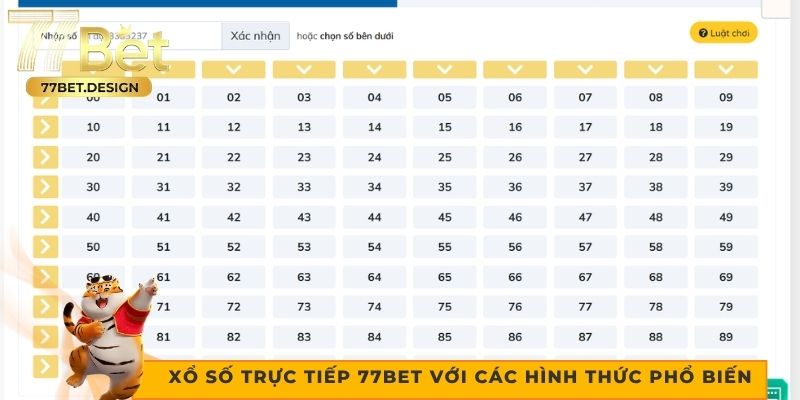 Xổ số trực tiếp 77bet với các hình thức phổ biến Xổ số trực tiếp 77bet với các hình thức phổ biến